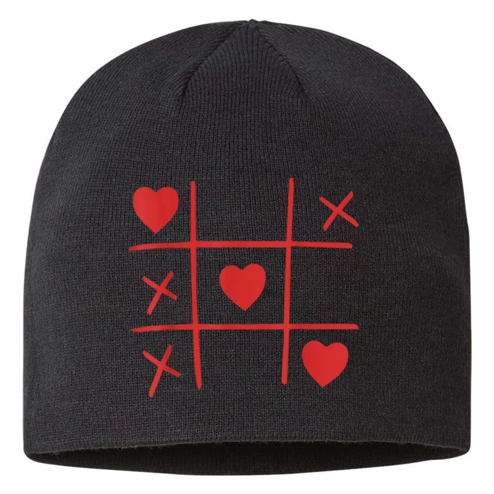 Happy Valentines Day Women Man Love Heart 8 1/2in Sustainable Knit Beanie