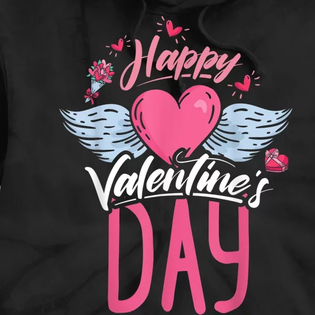 Happy Valentine`S Day Outfit Valentines Day Tie Dye Hoodie