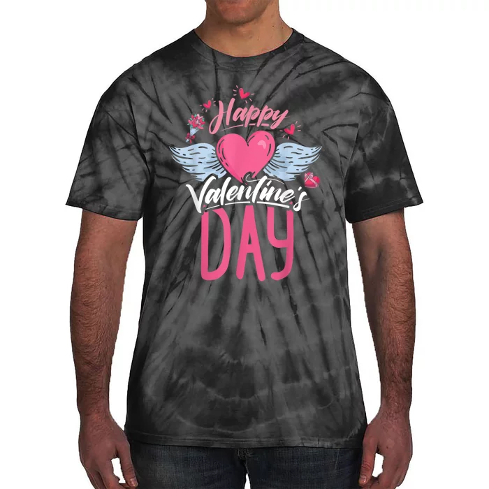 Happy Valentine`S Day Outfit Valentines Day Tie-Dye T-Shirt