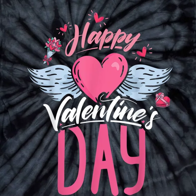 Happy Valentine`S Day Outfit Valentines Day Tie-Dye T-Shirt