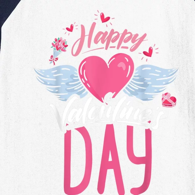 Happy Valentine`S Day Outfit Valentines Day Baseball Sleeve Shirt