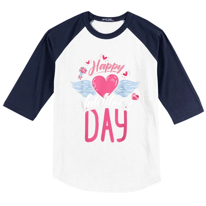 Happy Valentine`S Day Outfit Valentines Day Baseball Sleeve Shirt