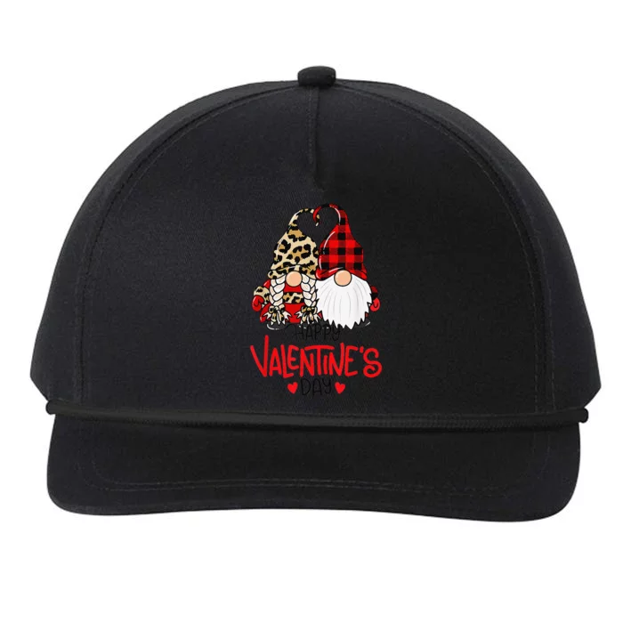 Happy Valentine's Day Gnomes Couple Valentines Day Love Snapback Five-Panel Rope Hat