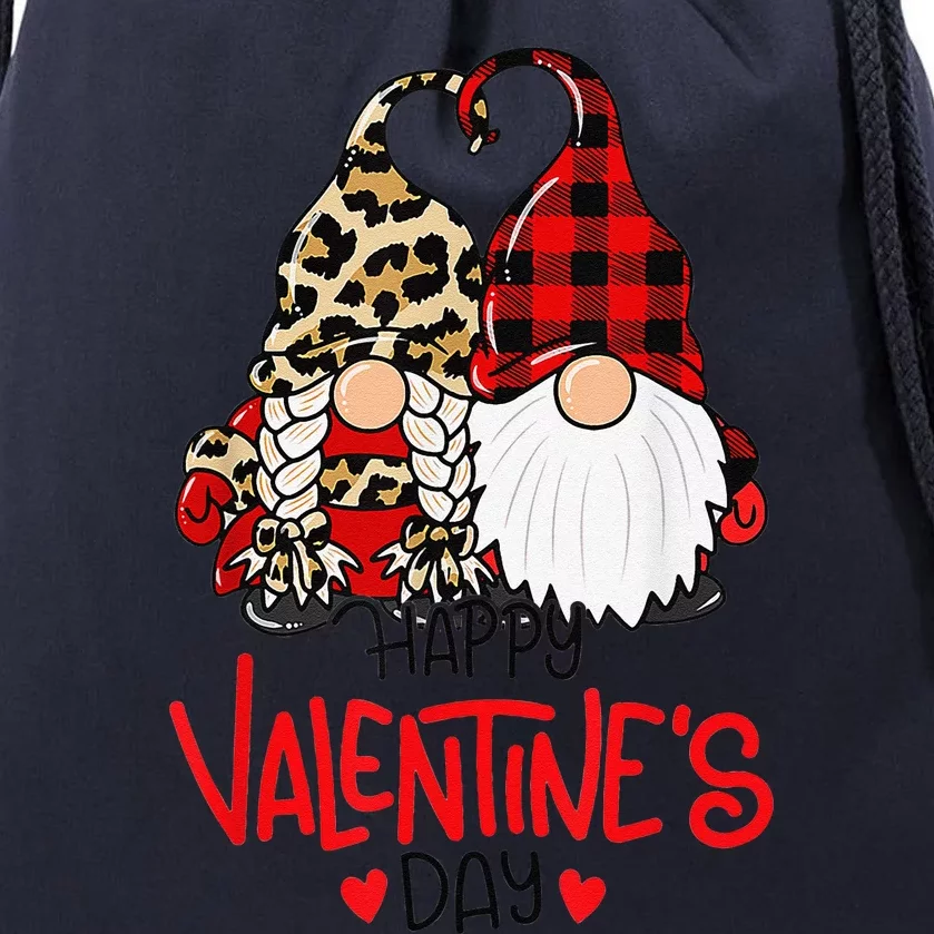 Happy Valentine's Day Gnomes Couple Valentines Day Love Drawstring Bag