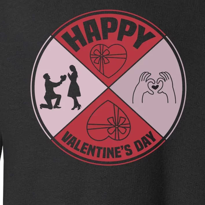 Happy Valentine's Day Toddler Sweatshirt