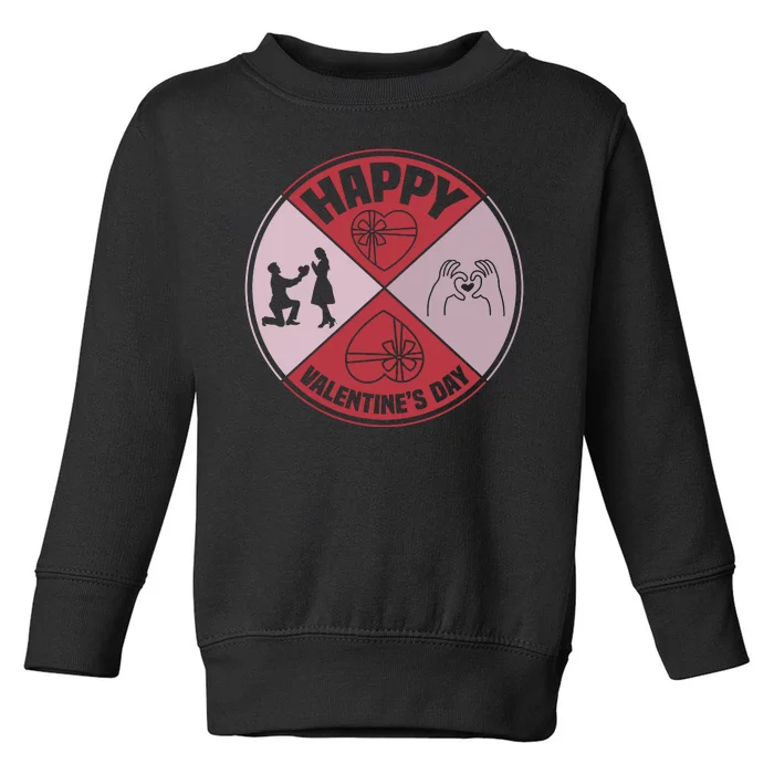 Happy Valentine's Day Toddler Sweatshirt