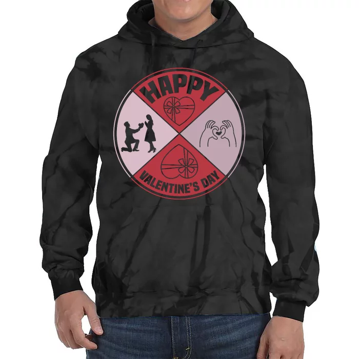 Happy Valentine's Day Tie Dye Hoodie