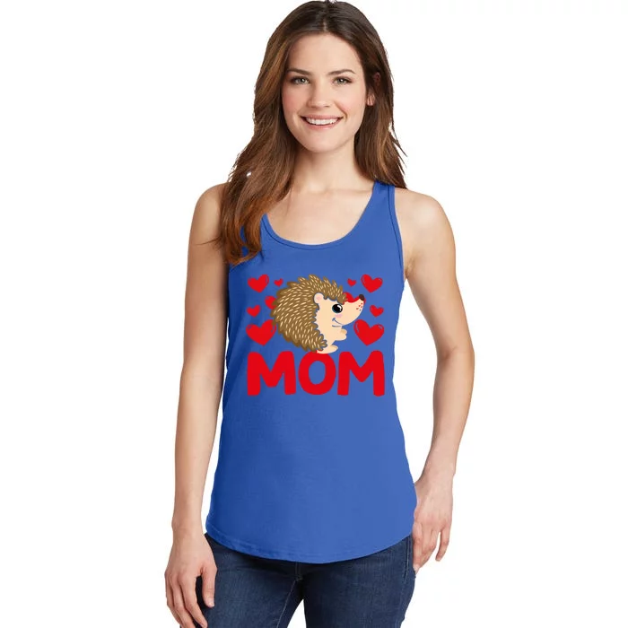 Happy Valentine's Day Hedgehog Mom Mothers Day Valentine Gift Ladies Essential Tank