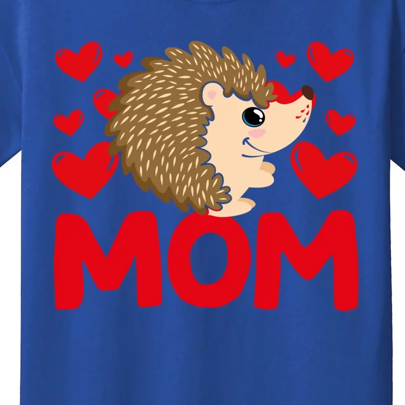 Happy Valentine's Day Hedgehog Mom Mothers Day Valentine Gift Kids T-Shirt