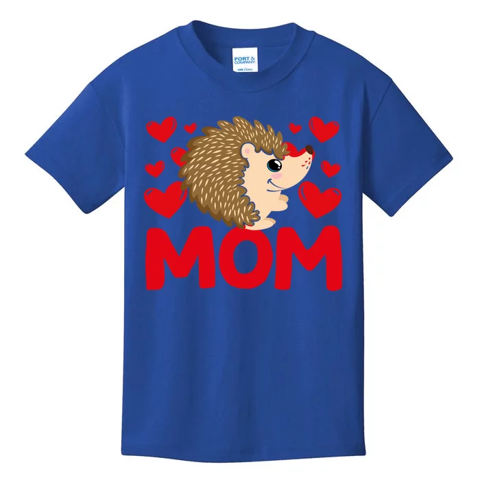 Happy Valentine's Day Hedgehog Mom Mothers Day Valentine Gift Kids T-Shirt