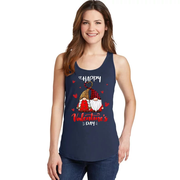 Happy Valentine's Day Gnomes Couple Valentines Day Women Ladies Essential Tank