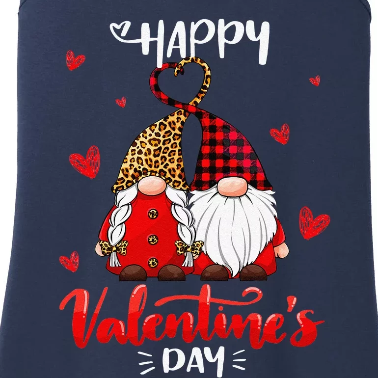 Happy Valentine's Day Gnomes Couple Valentines Day Women Ladies Essential Tank