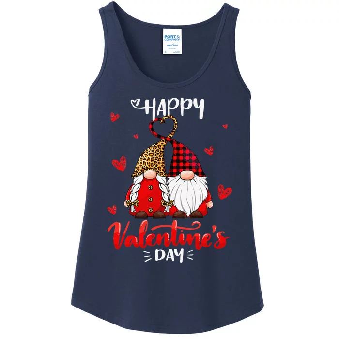 Happy Valentine's Day Gnomes Couple Valentines Day Women Ladies Essential Tank