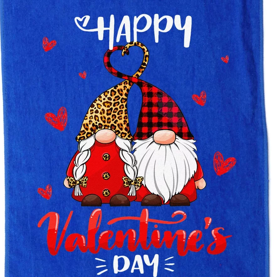 Happy Valentine's Day Gnomes Couple Valentines Day Women Platinum Collection Golf Towel