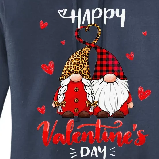 Happy Valentine's Day Gnomes Couple Valentines Day Women's Pullover Hoodie