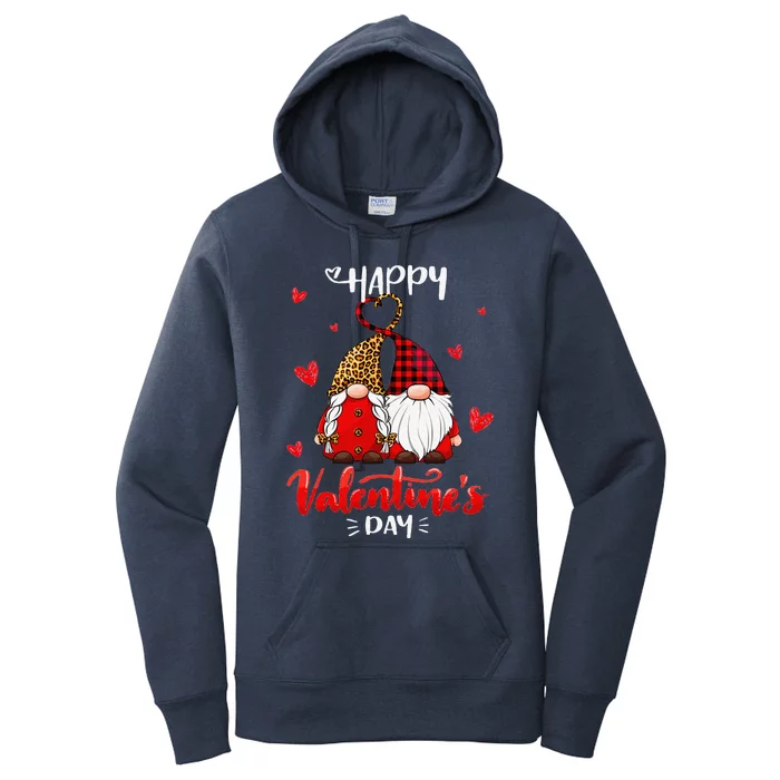 Happy Valentine's Day Gnomes Couple Valentines Day Women's Pullover Hoodie