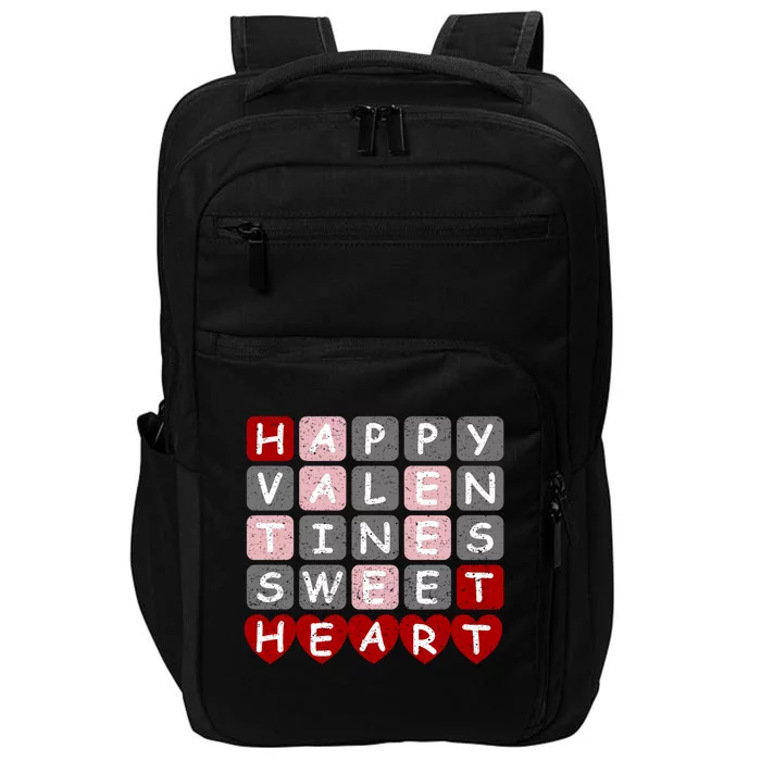 Happy Valentines Day For Word Game Lovers Gift Impact Tech Backpack