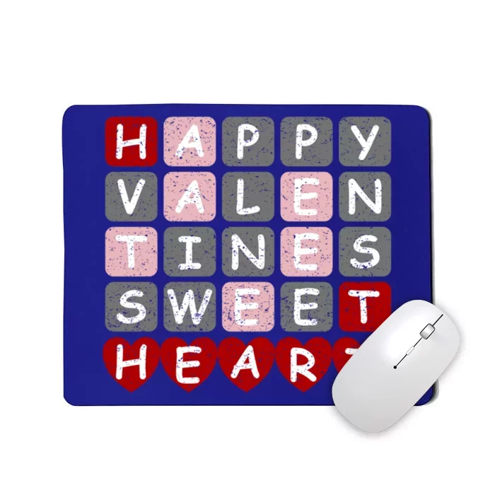 Happy Valentines Day For Word Game Lovers Gift Mousepad