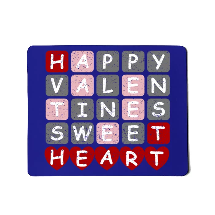 Happy Valentines Day For Word Game Lovers Gift Mousepad