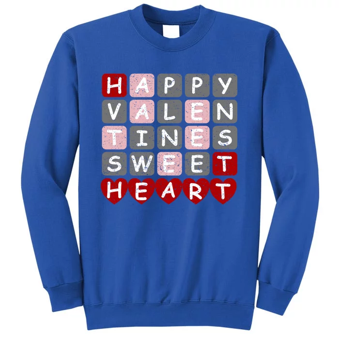 Happy Valentines Day For Word Game Lovers Gift Tall Sweatshirt