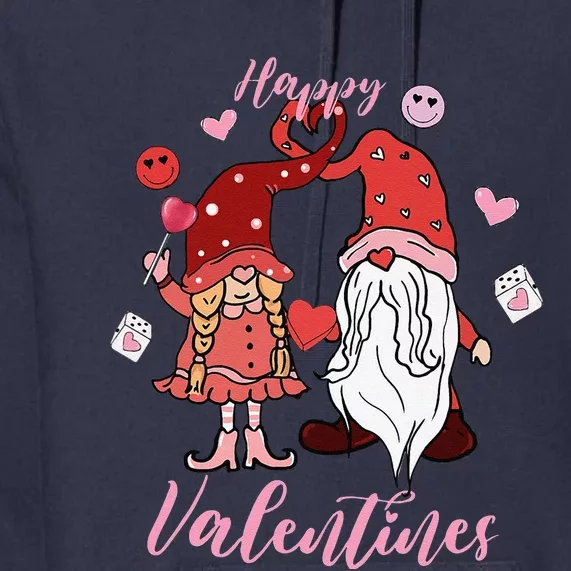 Happy Valentines Day Gnomes Dice Hearts Love Premium Hoodie