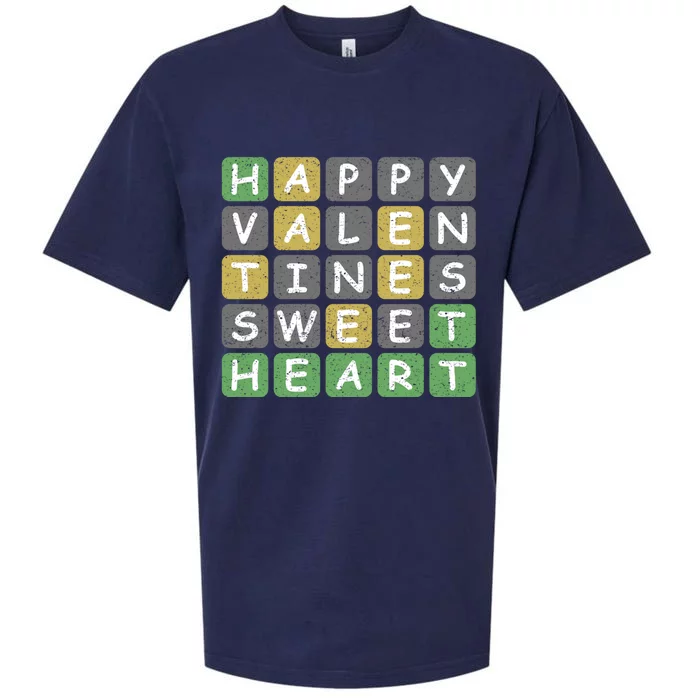 Happy Valentines Day For Word Game Lovers Gift Sueded Cloud Jersey T-Shirt