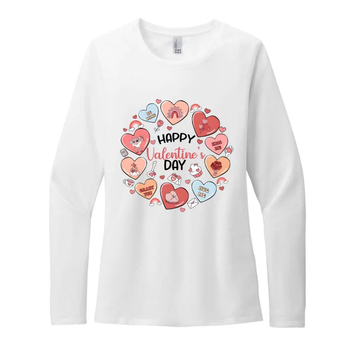 Happy ValentineS Day Conversation Hearts Valentine Womens CVC Long Sleeve Shirt