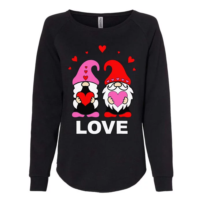 Happy Valentines Day Gnomes Elves Elf Love Anniversary Womens California Wash Sweatshirt