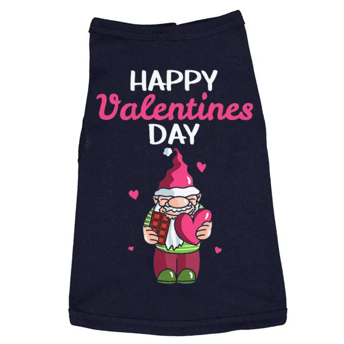 Happy Valentines Day Gnomes Heart Chocolate Bar Eating Happy Love Doggie Tank