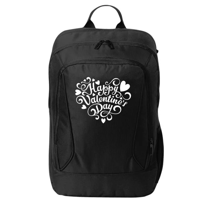 Happy Valentines Day Shaped Heart City Backpack