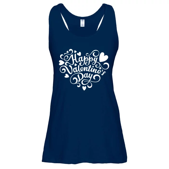 Happy Valentines Day Shaped Heart Ladies Essential Flowy Tank