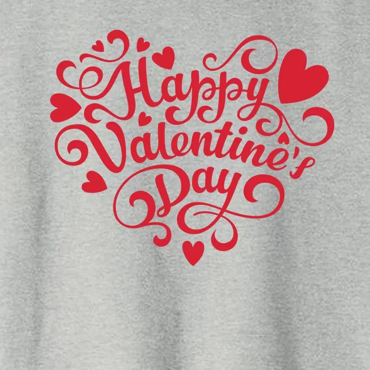 Happy Valentines Day Shaped Heart Women's Crop Top Tee