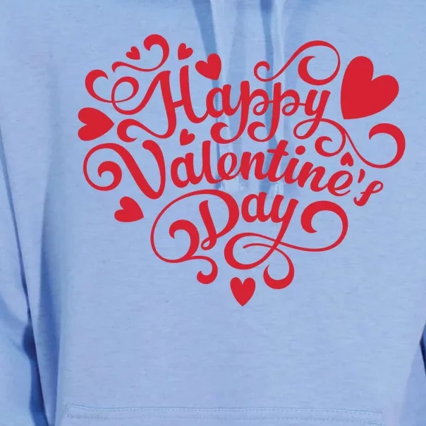 Happy Valentines Day Shaped Heart Unisex Surf Hoodie