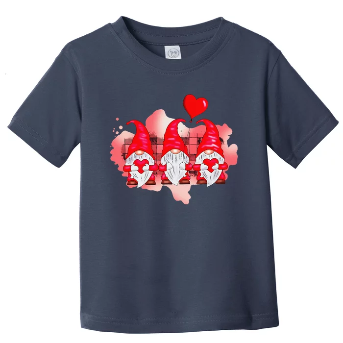 Happy Valentines Day Gnomes Heart Valentine Day Gift Toddler T-Shirt