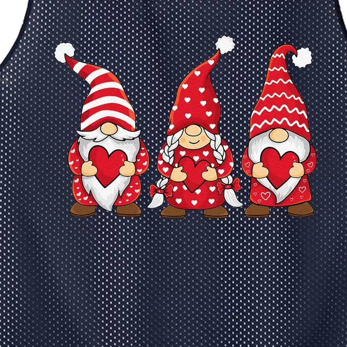 Happy Valentines Day Gnomes Love Heart For Women Couples Cute Mesh Reversible Basketball Jersey Tank