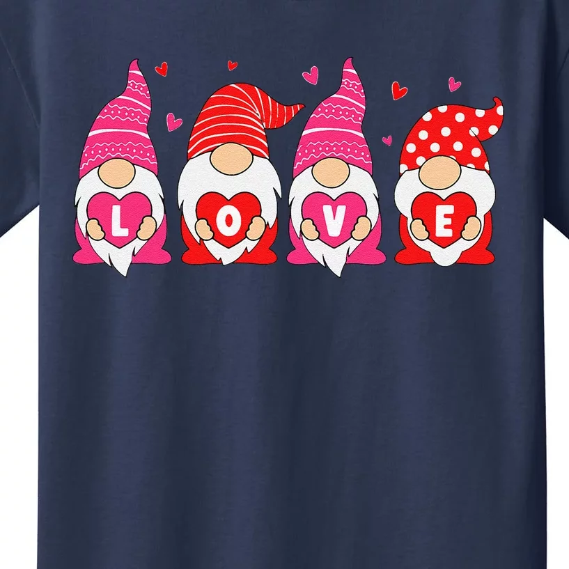 Happy Valentines Day Gnomes Love Matching Couples Kids T-Shirt