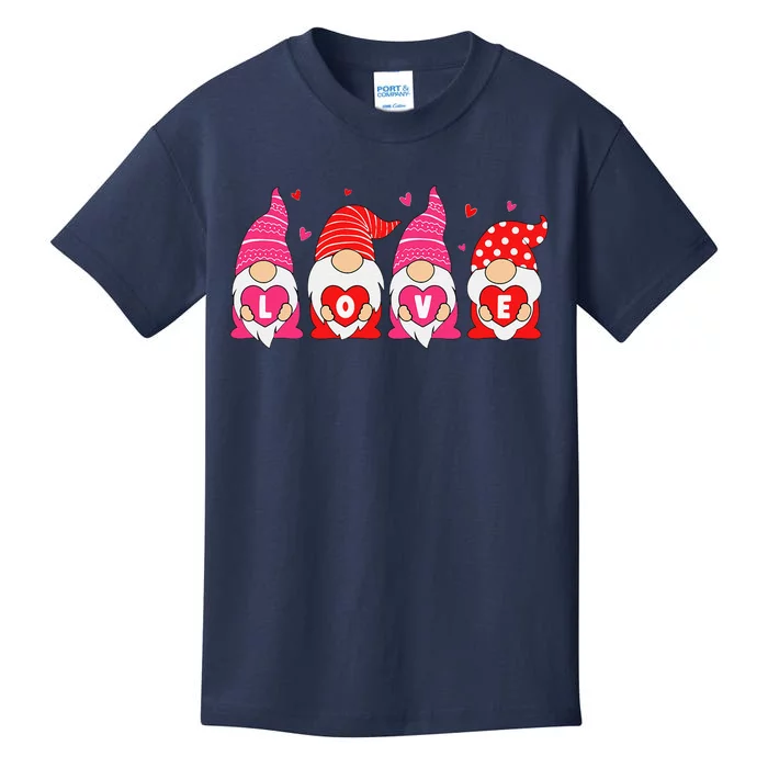 Happy Valentines Day Gnomes Love Matching Couples Kids T-Shirt