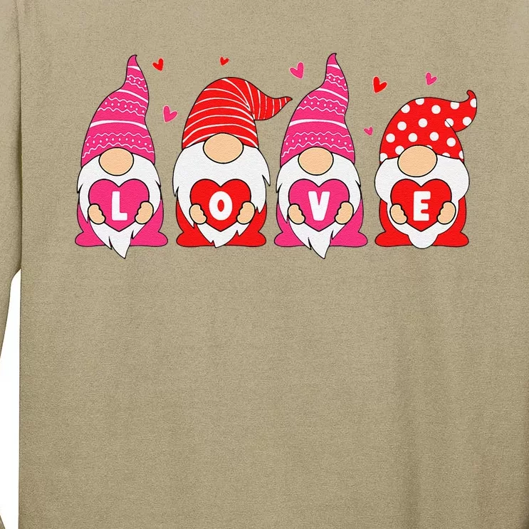 Happy Valentines Day Gnomes Love Matching Couples Tall Long Sleeve T-Shirt