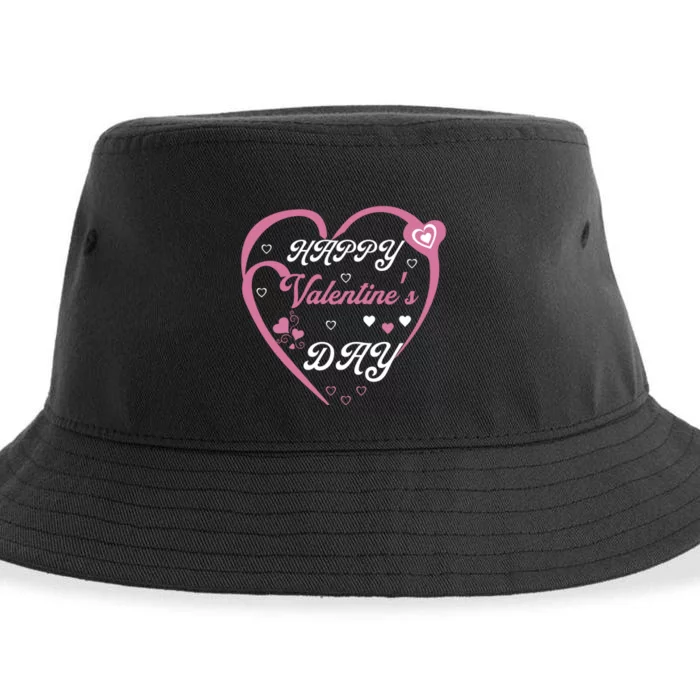 Happy Valentine's Day Funny Valentines Day Sustainable Bucket Hat