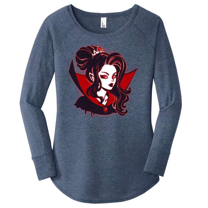 Halloween Dracula Vampire Princess Women's Perfect Tri Tunic Long Sleeve Shirt