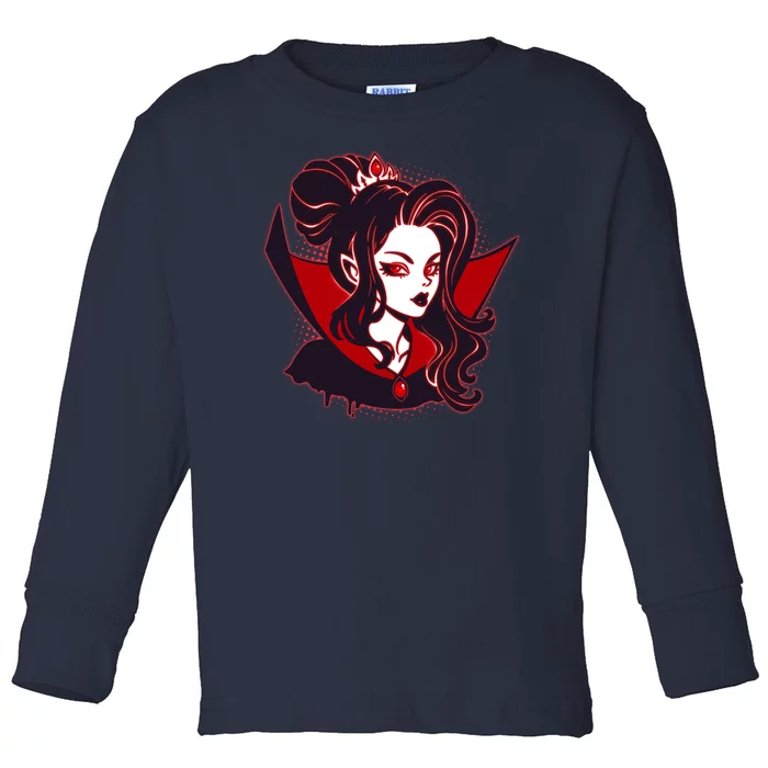 Halloween Dracula Vampire Princess Toddler Long Sleeve Shirt