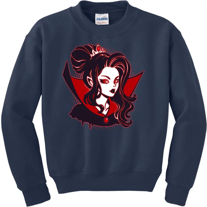 Halloween Dracula Vampire Princess Kids Sweatshirt