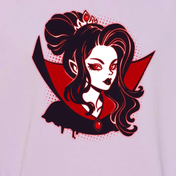 Halloween Dracula Vampire Princess Garment-Dyed Sweatshirt