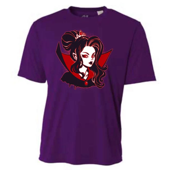 Halloween Dracula Vampire Princess Cooling Performance Crew T-Shirt