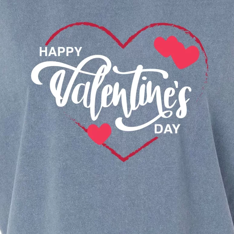 Happy Valentines Day Heart Cute Gift Garment-Dyed Women's Muscle Tee