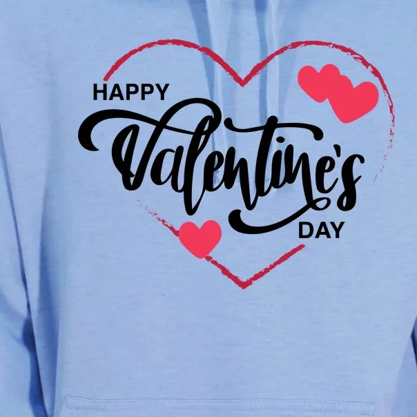 Happy Valentines Day Heart Cute Gift Unisex Surf Hoodie