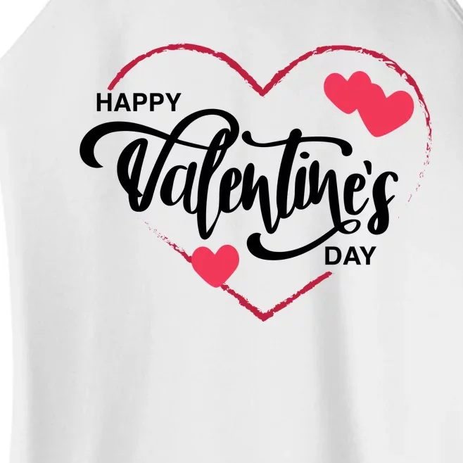 Happy Valentines Day Heart Cute Gift Women’s Perfect Tri Rocker Tank