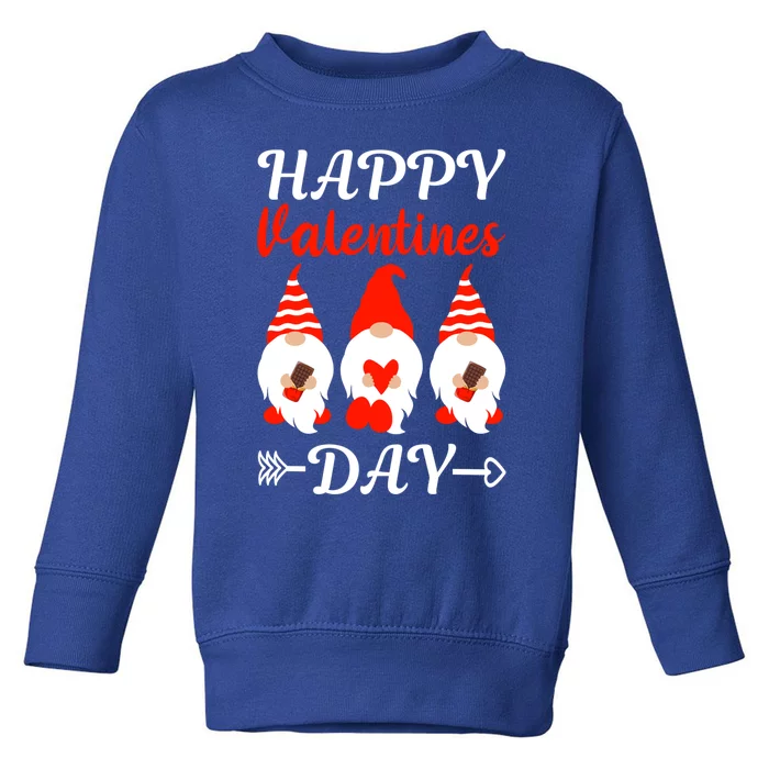 Happy Valentines Day Gnomes Heart Chocolate Bar Eating Gift Toddler Sweatshirt