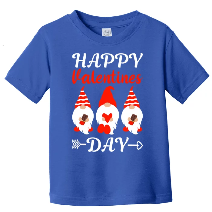 Happy Valentines Day Gnomes Heart Chocolate Bar Eating Gift Toddler T-Shirt