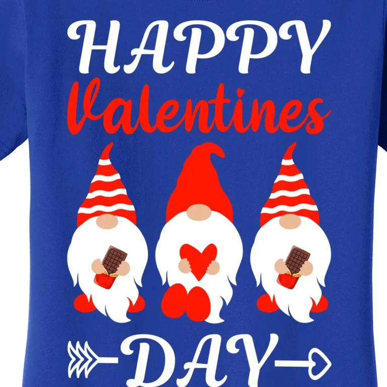 Happy Valentines Day Gnomes Heart Chocolate Bar Eating Gift Women's T-Shirt